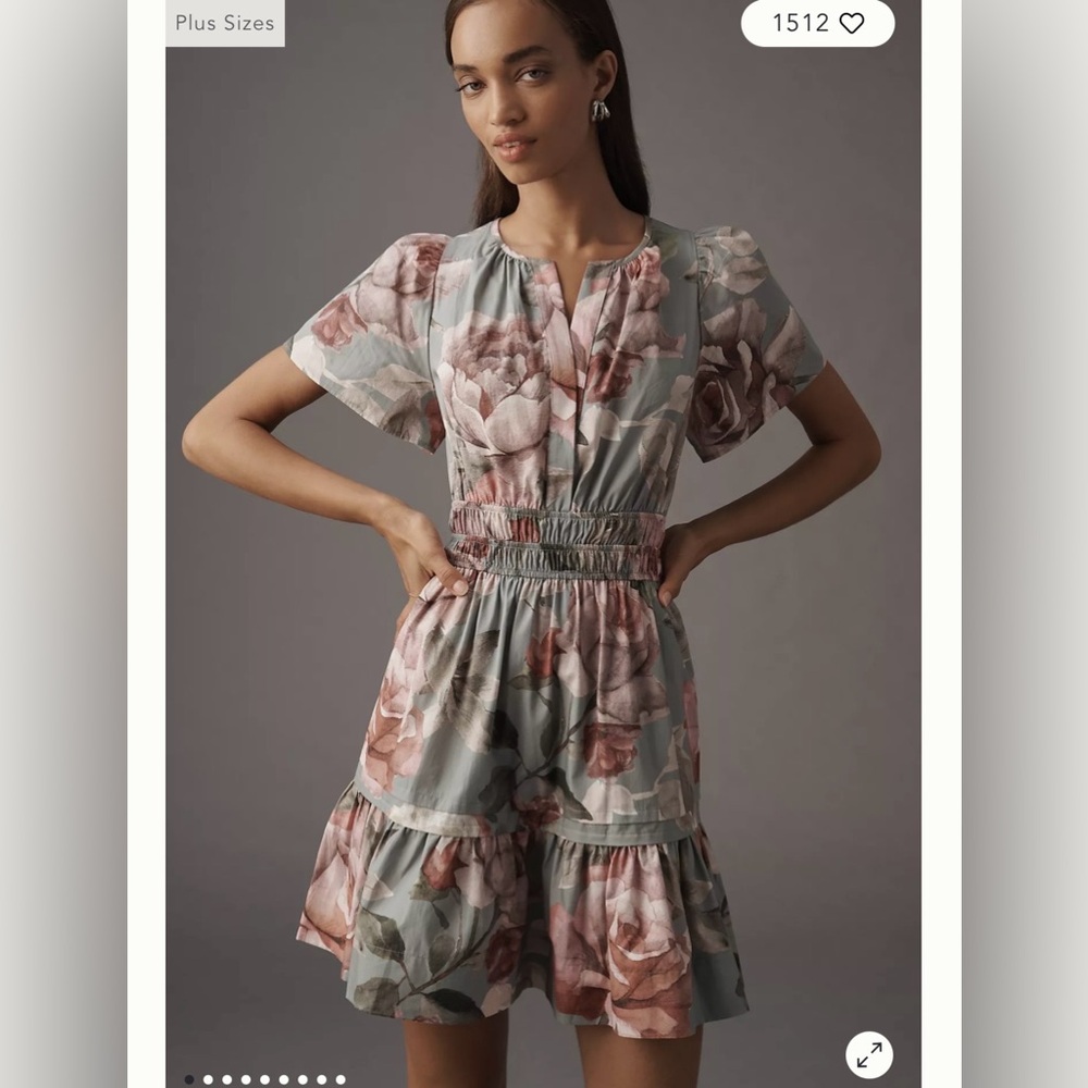 NWOT size Large Anthropologie x Loverly Grey The Somerset Mini Dress